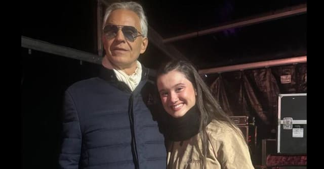 Joaquina cantó junto a Andrea Bocelli en Londres