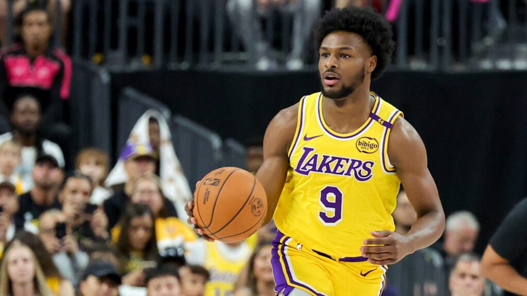 Bronny James rompe récord personal de puntos con los Lakers en pretemporada