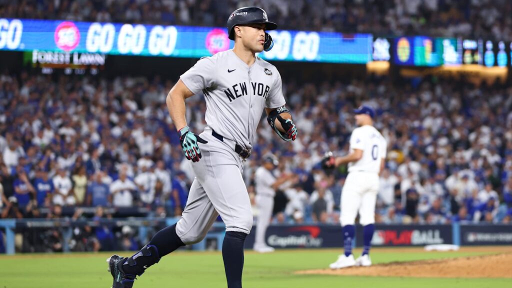 El asombroso jonrón de Giancarlo Stanton en Juego 1 de la Serie Mundial ante Dodgers