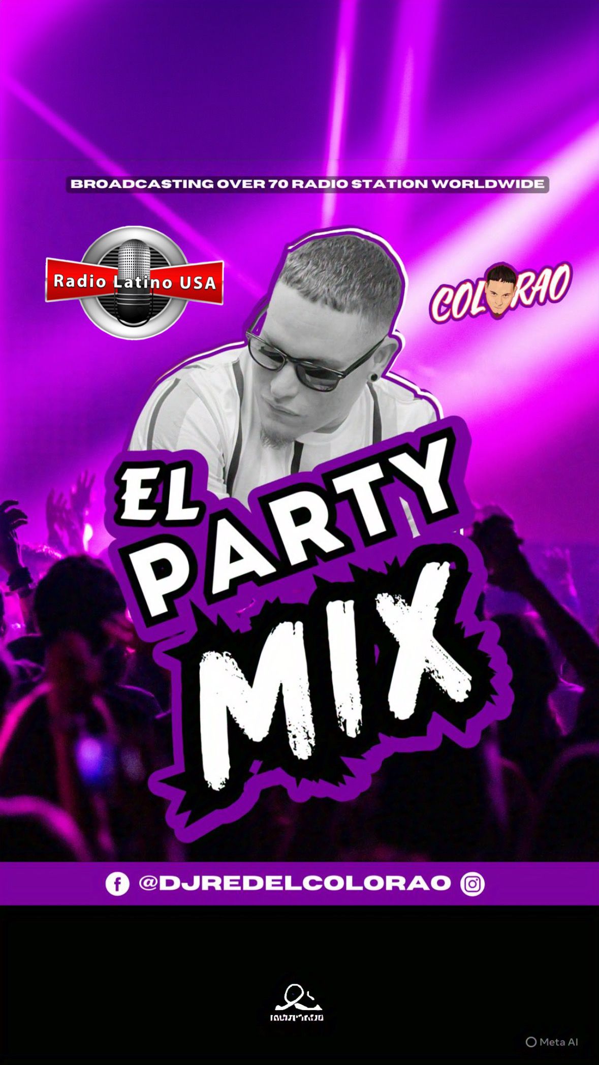 Saludos Mi Gente apartir de este y todos los sábados a las 8pm con DJ RED COLORAO, El Party Mix, te esperamos.