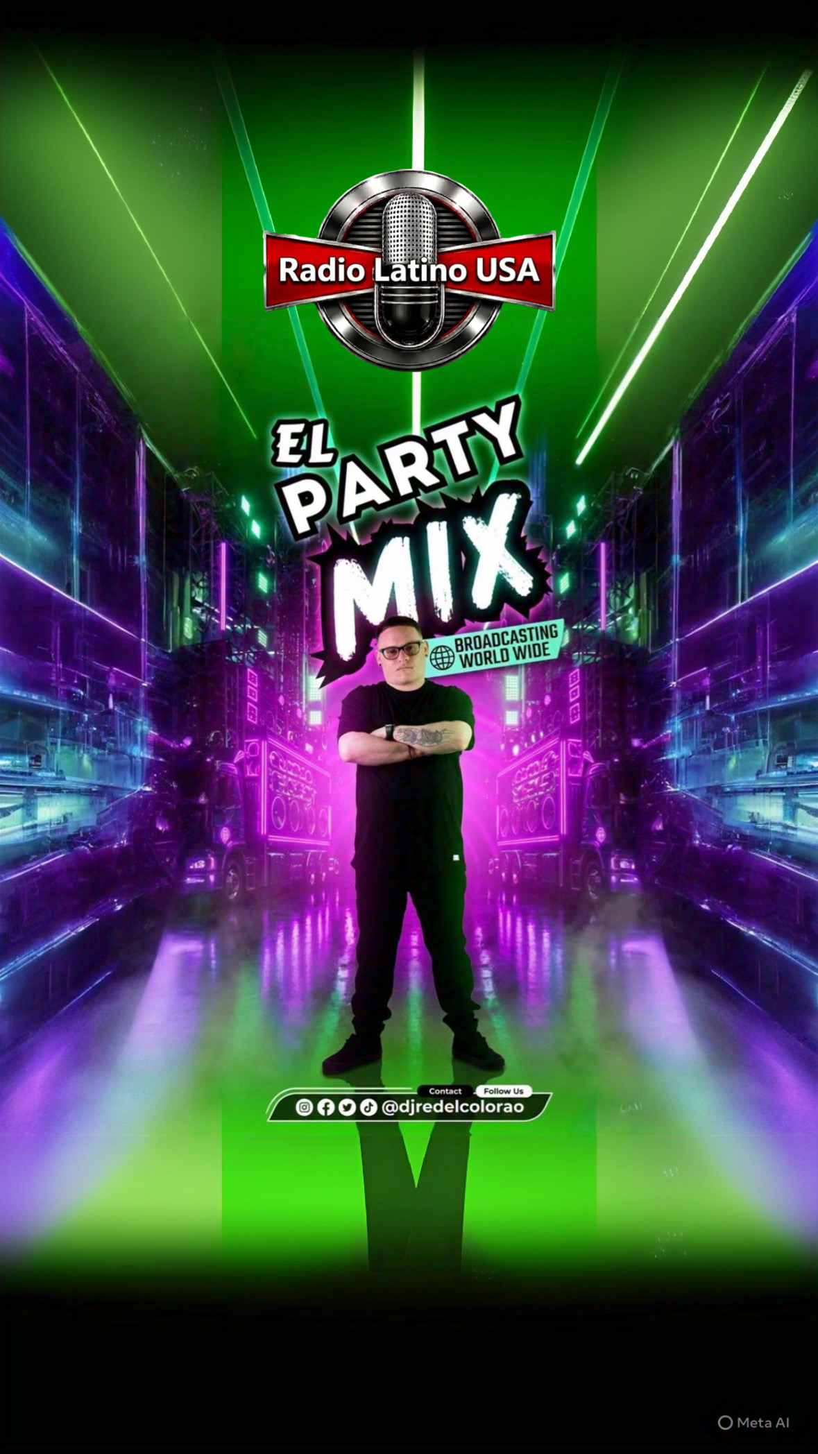 Saludos Mi Gente apartir de este y todos los sábados a las 8pm con DJ RED COLORAO, El Party Mix, te esperamos.