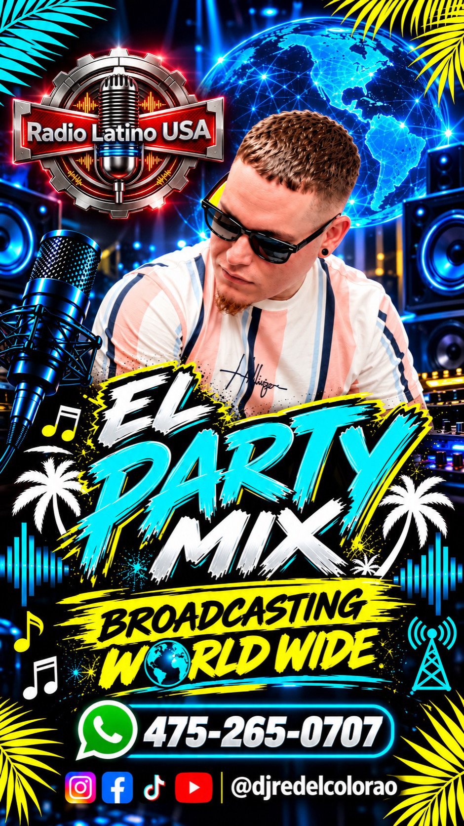 Saludos Mi Gente apartir de este y todos los sábados a las 8pm con DJ RED COLORAO, El Party Mix, te esperamos.