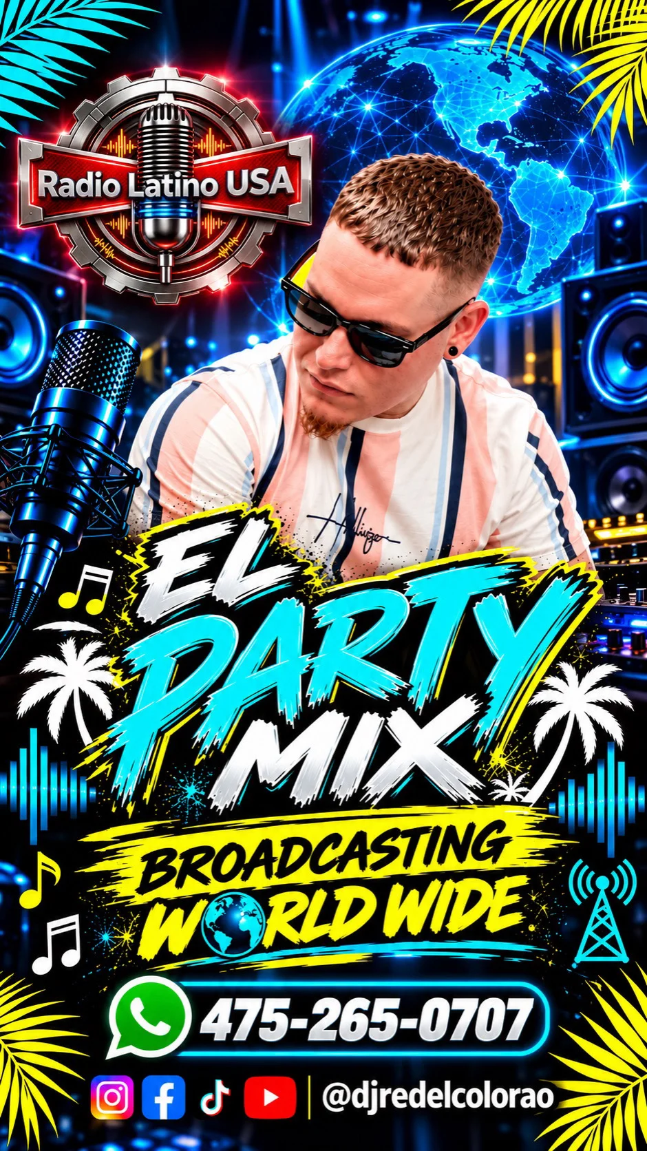 Saludos Mi Gente apartir de este y todos los sábados a las 8pm con DJ RED COLORAO, El Party Mix, te esperamos.