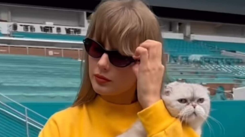 Taylor Swift y su gata Olivia Benson se burlan de Miami Eras Tour