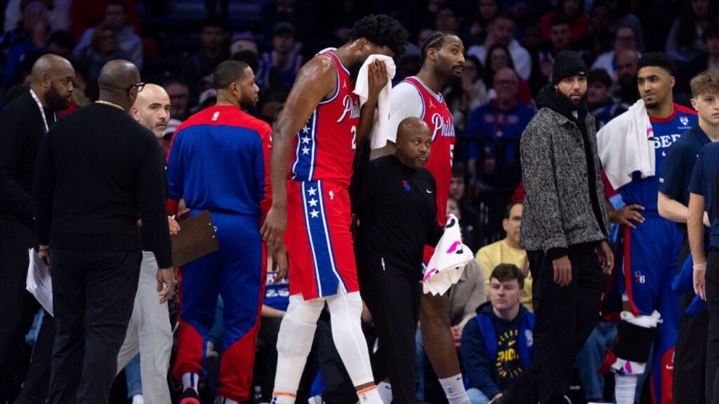 Joel Embiid sufre fractura del seno nasal en el juego vs Pacers