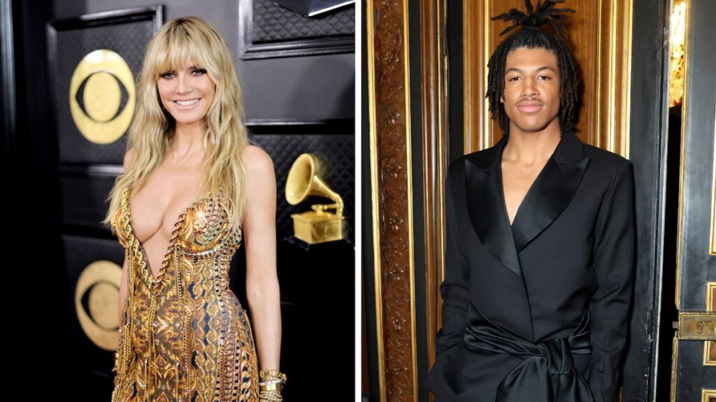 Heidi Klum no puede contener su orgullo después de que su hijo hace un debut en la Semana de la Moda de París