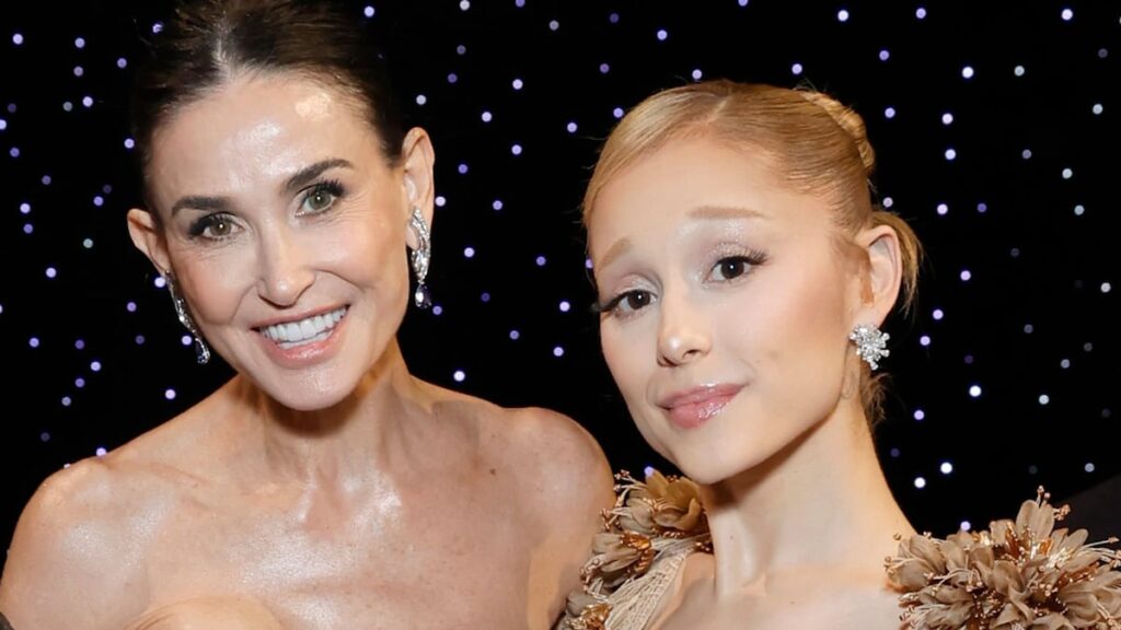 El dulce momento de Demi Moore y Ariana Grande por delante de los Oscar: sus últimos looks