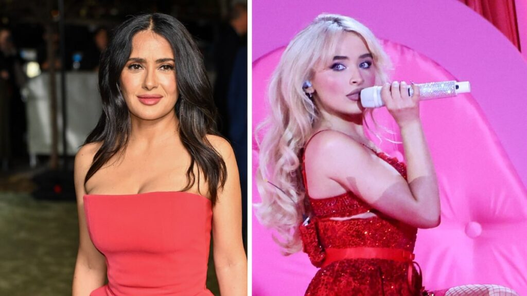 Salma Hayek ‘arrestado’ en el concierto de Sabrina Carpenter en Londres: vea sus looks coincidentes