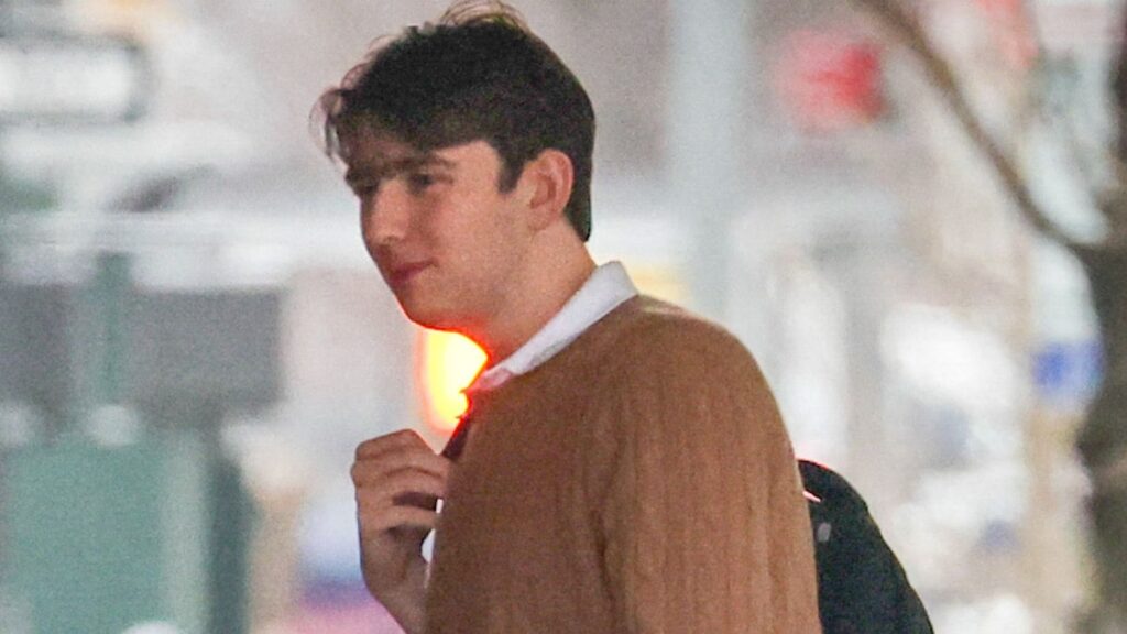 Barron Trump abraza el estilo clásico de la universidad en un suéter de punto en NYU