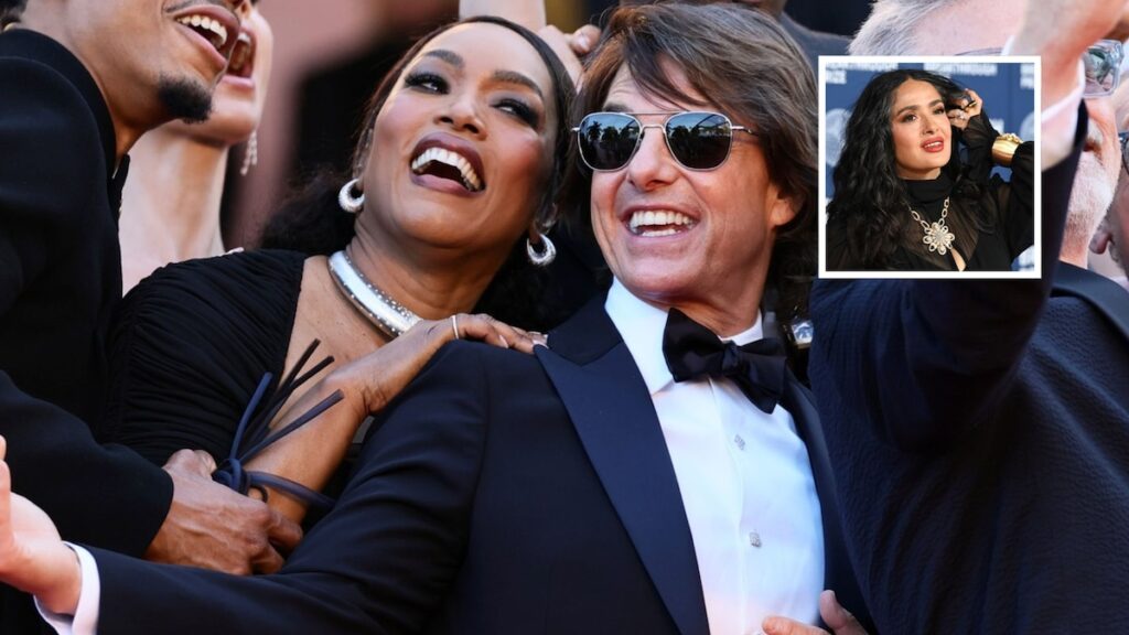 Salma Hayek visitó Tom Cruise y Angela Bassett en el set de ‘Mission: Impossible