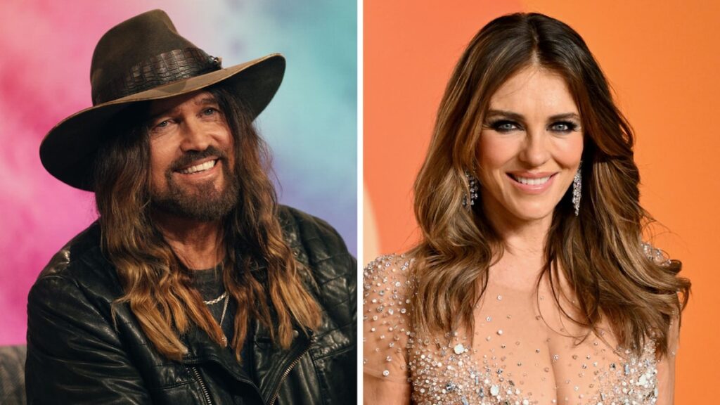 Billy Ray Cyrus y Elizabeth Hurley Pack en PDA en el aeropuerto emocional adiós