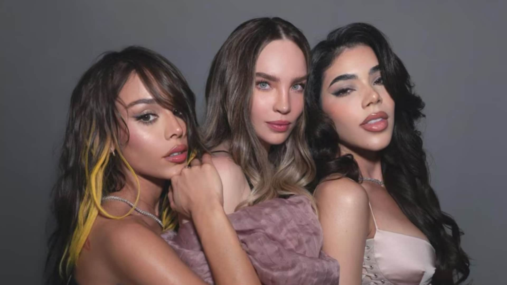 Belinda celebra ‘Indómita’ con una pijamada con Danna y Kenia Os