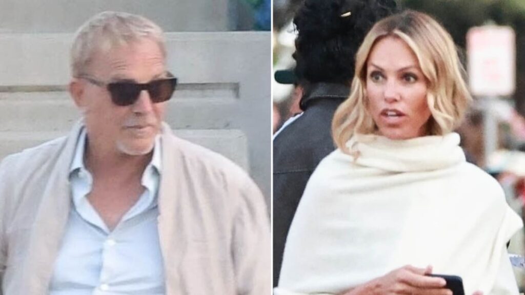 Kevin Costner y Christine Baumgartner se reúnen pero mantienen su distancia