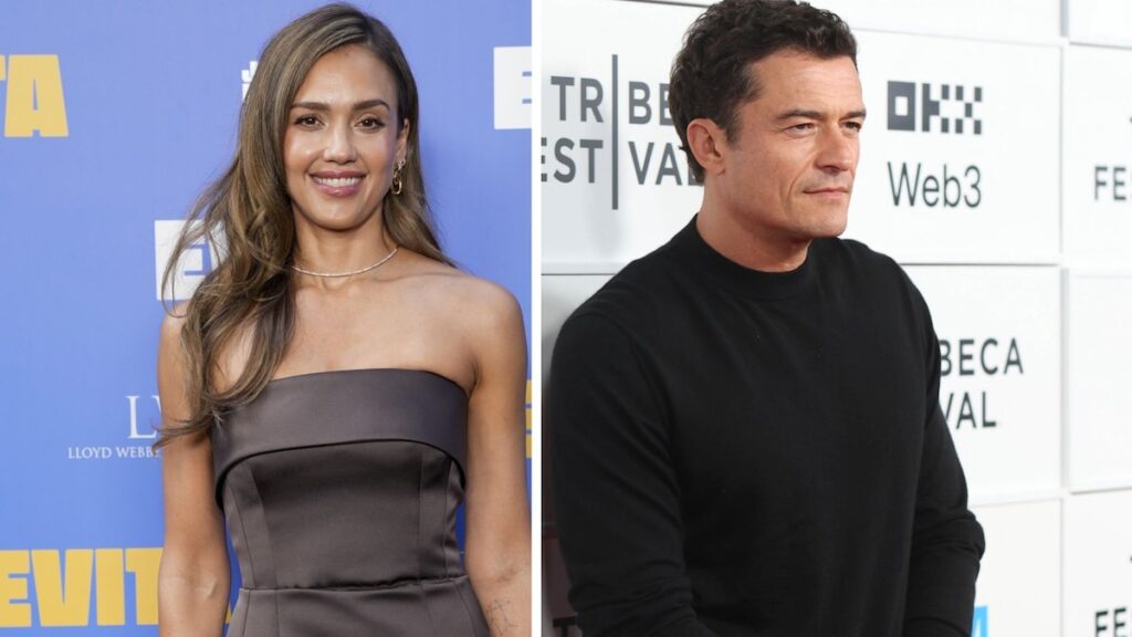 Jessica Alba encuentra a Orlando Bloom ‘encantador’ como dúo recién soltero comienza a filmar un nuevo proyecto
