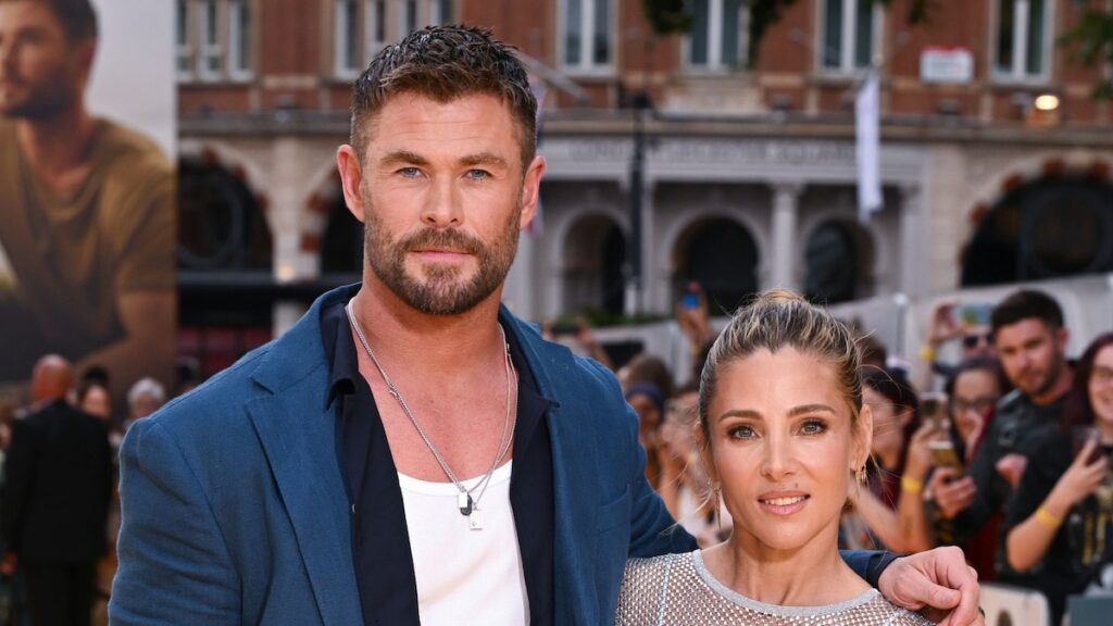 Chris Hemsworth y Elsa Pataky tienen una reunión familiar en el estreno “Limitless”