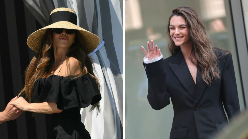 Lauren Sánchez Bezos y la novia de Leonardo DiCaprio, Vittoria Ceretti, usa tacones de aguja mientras camina por la costa rocosa de Ibiza
