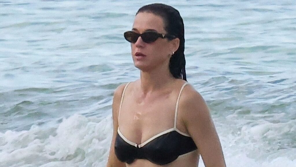 La soltera Katy Perry absorbe el sol de Miami y muestra sus abdominales tonificados en bikini