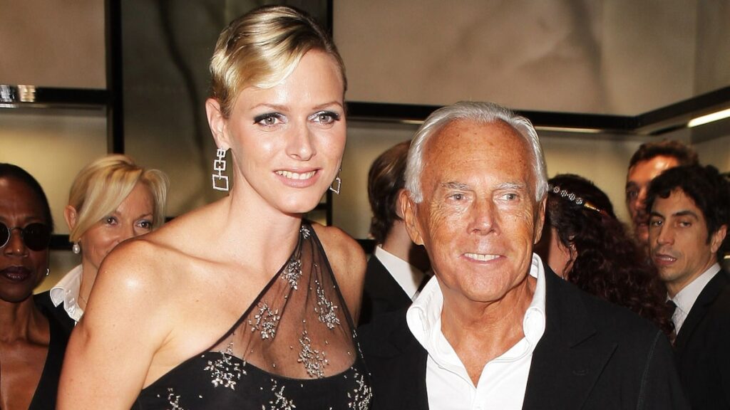 La princesa Charlene de Mónaco reacciona a la muerte de su diseñador de vestidos de novia Giorgio Armani