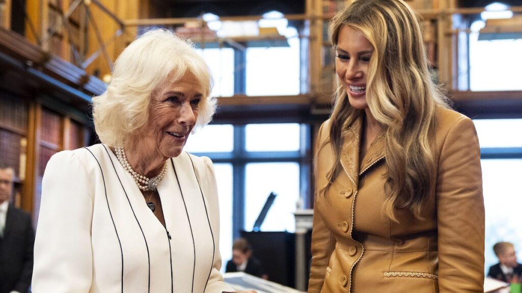 Melania Trump se une a la reina Camilla para una excursión en solitario rara cuando la visita al estado de los Estados Unidos llega a su fin