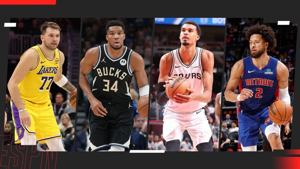 Doncic, Giannis, Wembanyama y Cunningham brillaron en la jornada de la NBA