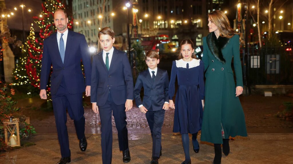 George, Charlotte y Louis se unen a Kate y William en el servicio de villancicos