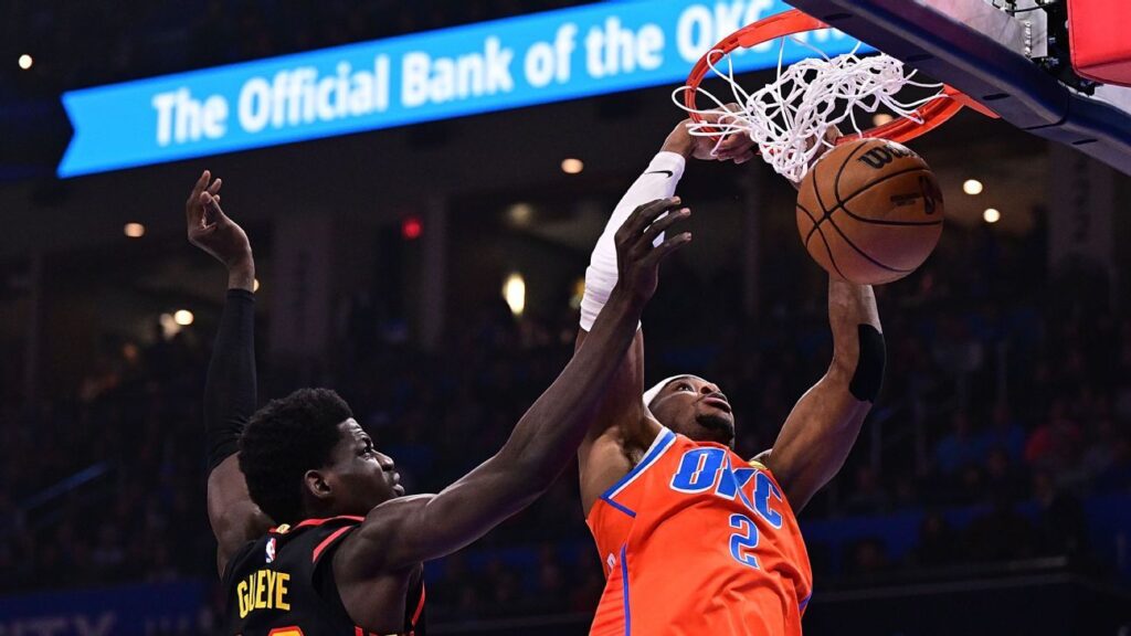 El Thunder ganó con 39 de Shai, los Spurs cayeron y Jokic se lesionó en los Nuggets