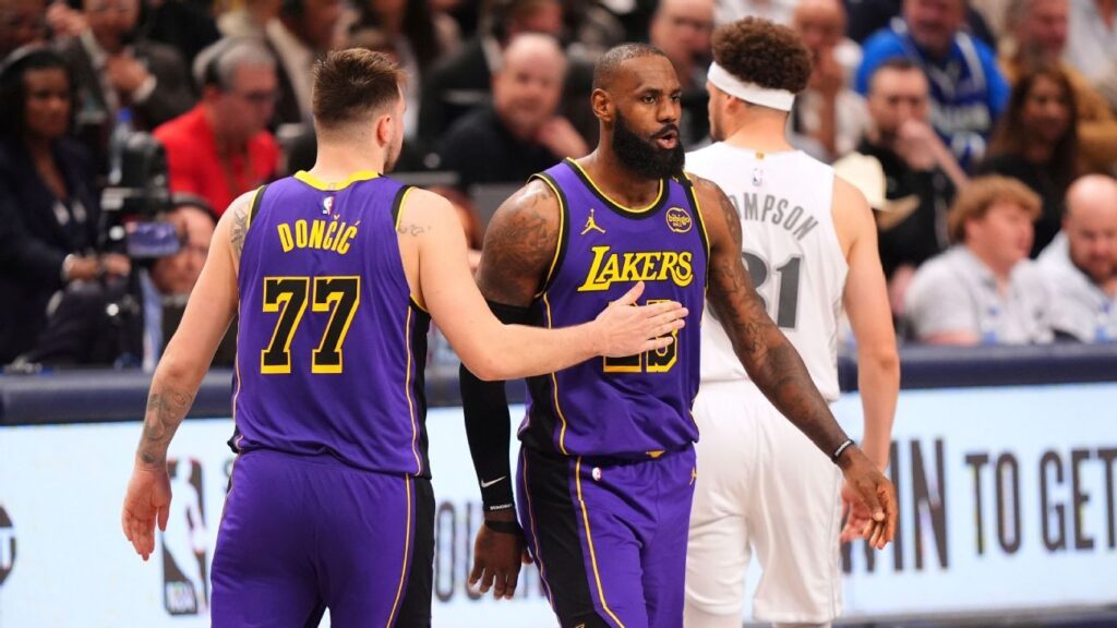 LeBron James y Luka Doncic, bajas de Lakers ante Celtics