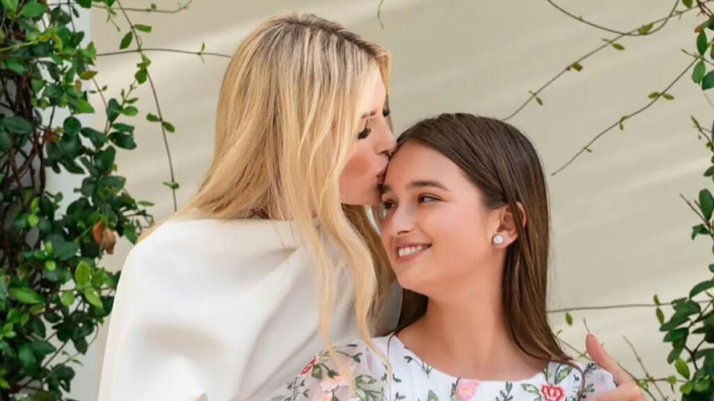 Ivanka Trump es toda sonrisas con un minivestido rojo mientras disfruta de una noche glamorosa con su hija Arabella en un vestido de satén.