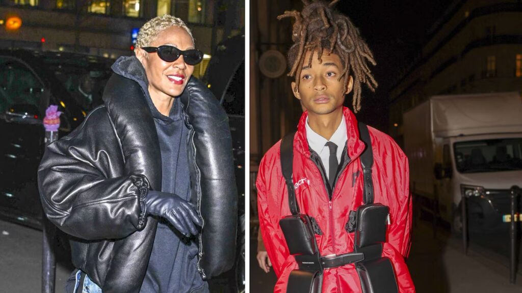 Jada Pinkett Smith y Jaden Smith coordinan looks en París mientras ella muestra su apoyo por su debut en la moda.