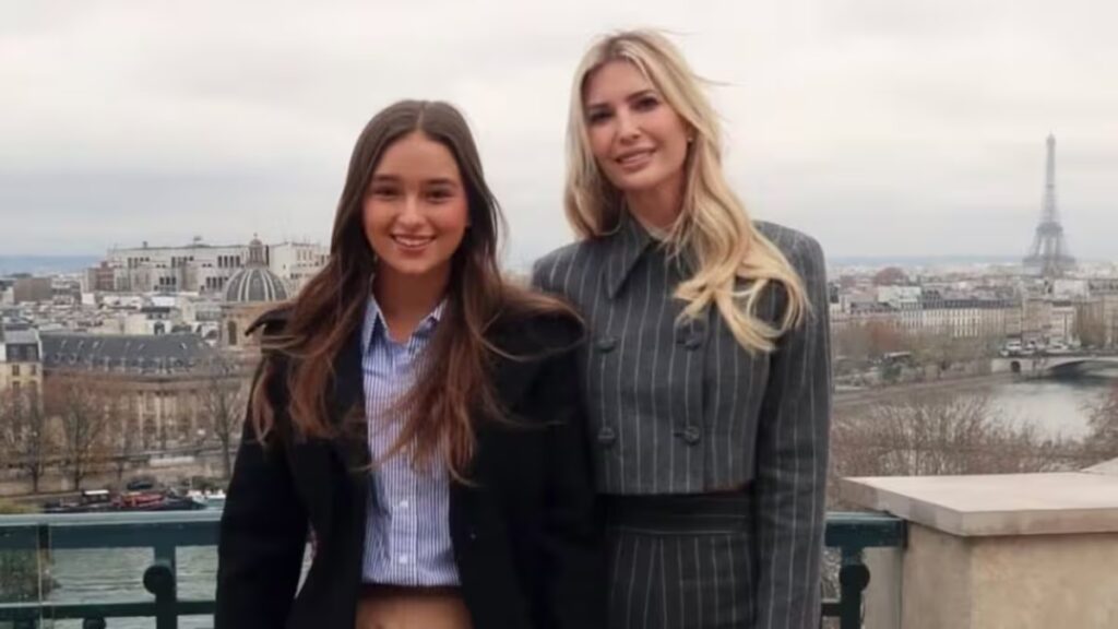 Ivanka Trump posa con un minivestido estilo corsé mientras Arabella brilla con un vestido de seda gris