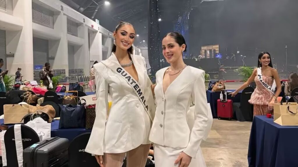 Miss Universo Fátima Bosch y Miss Guatemala Raschel Paz recrean su foto viral
