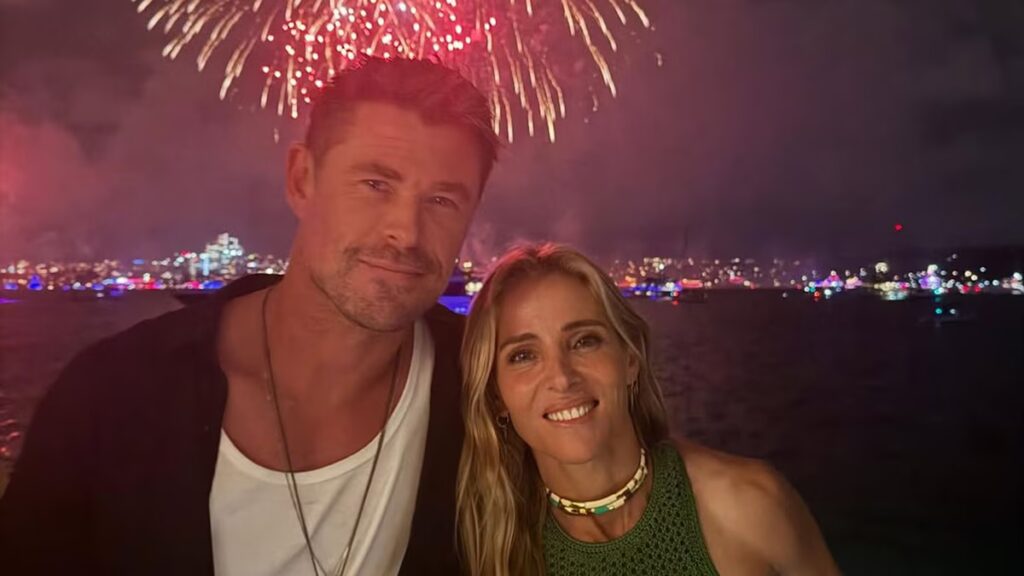 Elsa Pataky y Chris Hemsworth reciben el Año Nuevo con fuegos artificiales, familia y estilo