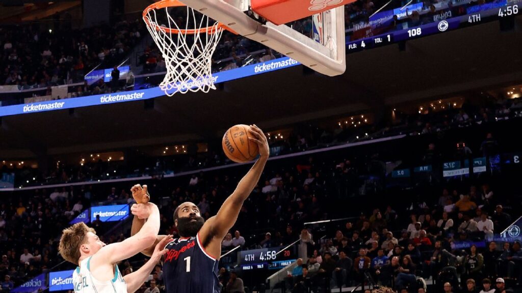 Harden superó a Shaquille O’Neal como noveno máximo anotador; Doncic no fue suficiente para los Lakers