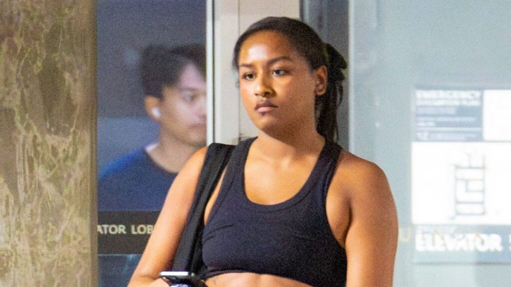 Sasha Obama fue vista después de entrenar en un gimnasio de lujo de Los Ángeles