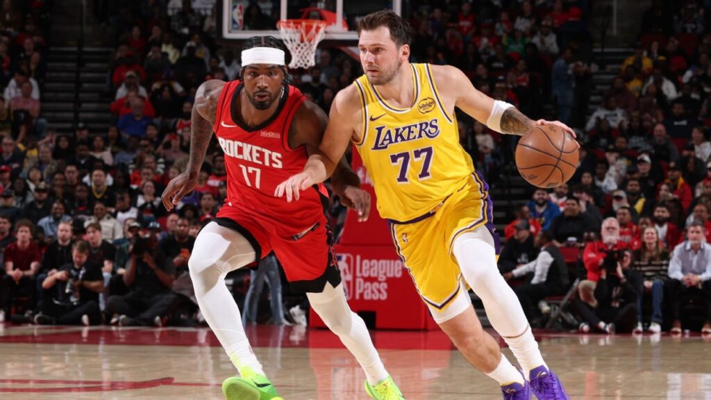 Doncic brilló en Houston con los Lakers, los Spurs aguantaron y Brown rescató a los Celtics