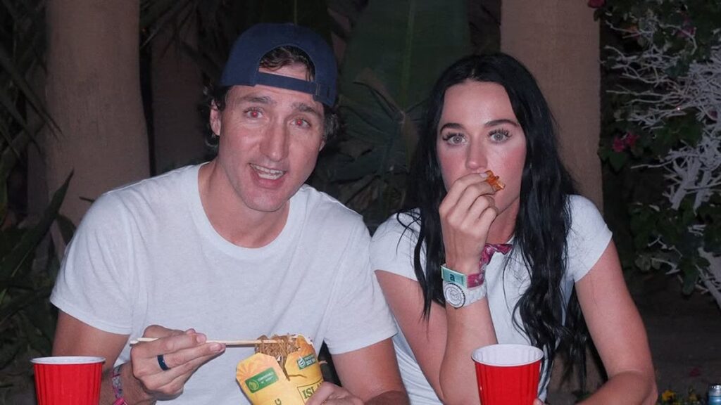 Katy Perry y Justin Trudeau lucen enamorados en Coachella viendo a Justin Bieber