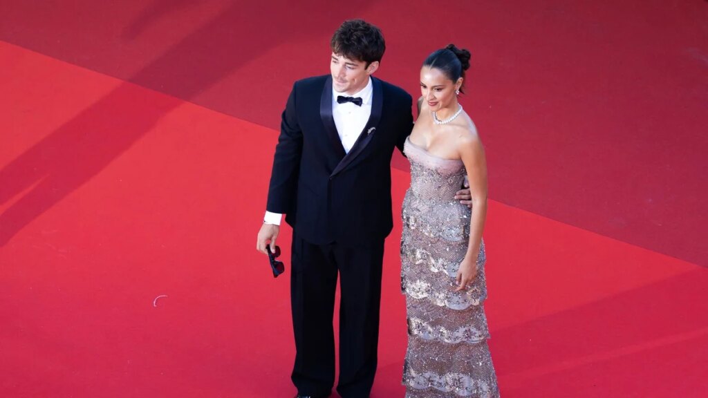Alexandra Saint-Mleux y Charles Leclerc hacen su primera aparición como recién casados ​​en Cannes