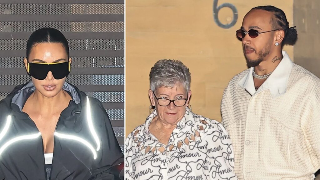 Kim Kardashian y Lewis Hamilton salen con sus mamás, sus hijos y Scott Disick