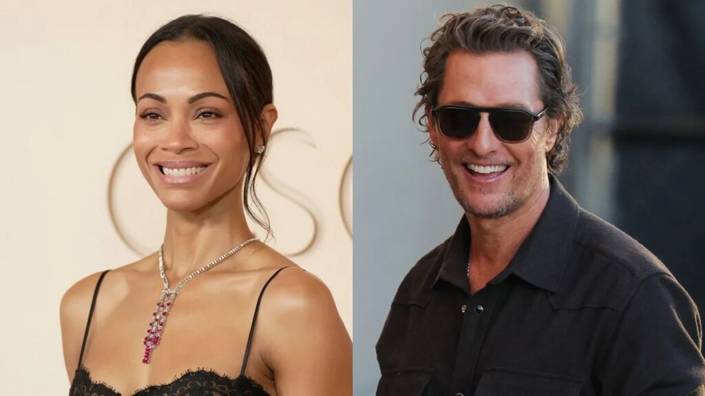 Zoe Saldaña y Matthew McConaughey lo convierten en un asunto familiar en Positano