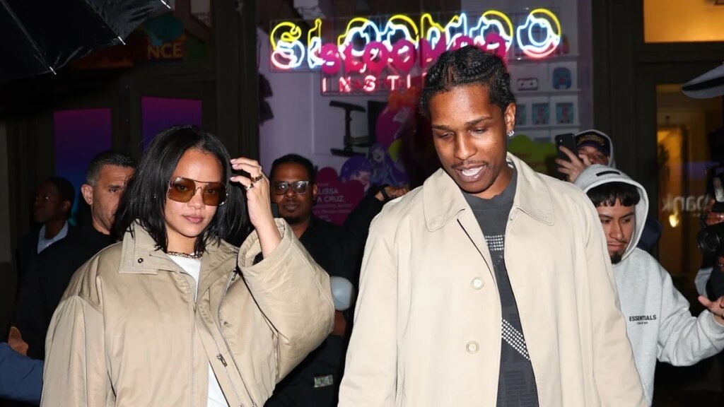 Rihanna y A$AP Rocky visten trajes de colores coordinados para la fiesta de cumpleaños de RZA