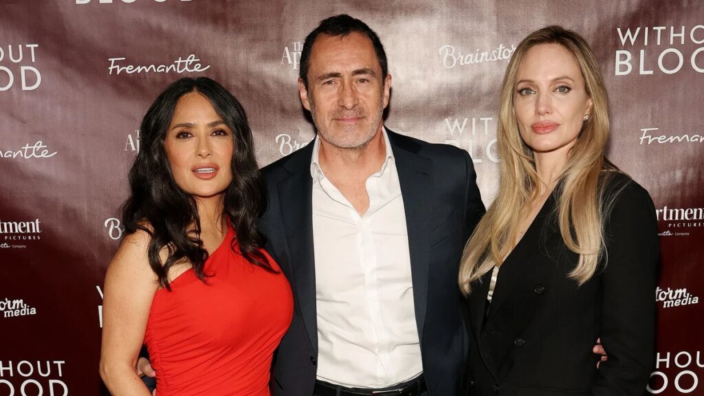 ¡Orgullo mexicano! Salma Hayek y Demián Bichir brillan junto a Angelina Jolie en la premiere de ‘Without Blood’
