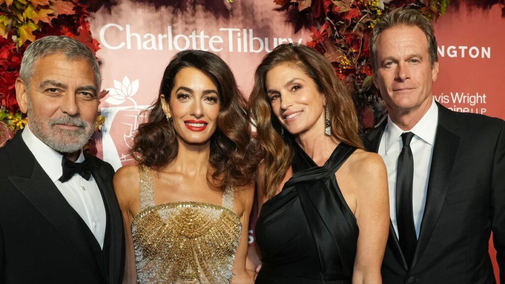 George y Amal Clooney acompañan a Cindy Crawford tras la muerte de Presley