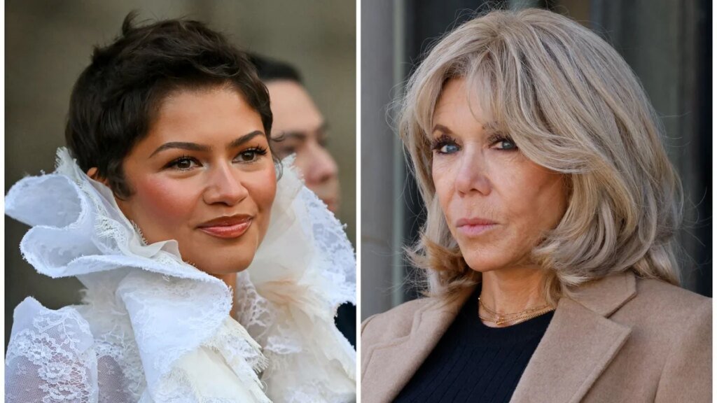 Zendaya causa revuelo al no levantarse para saludar a Brigitte Macron