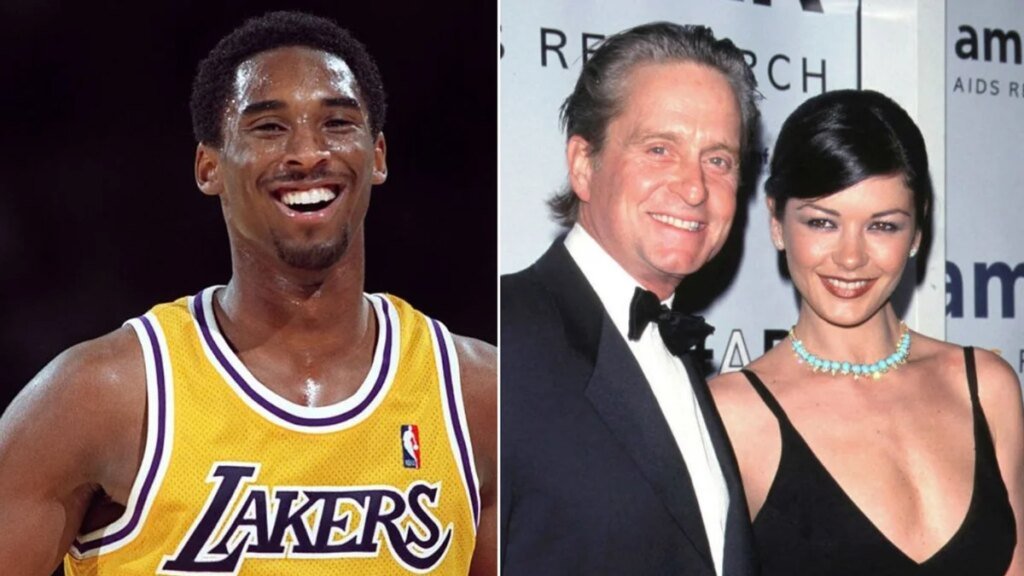 Michael Douglas dice que Kobe Bryant solía pasar por la casa de Catherine Zeta-Jones